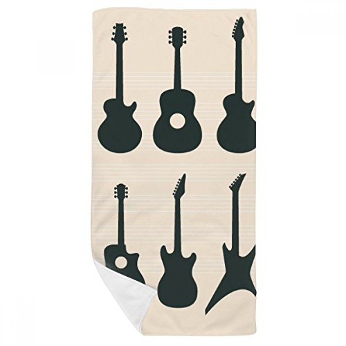 Serviette guitare electrique doux gant de toilette multicolor - 2