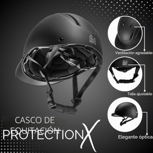 Casco de equitación con sistema de ventilación regulable PFIFF negro 2