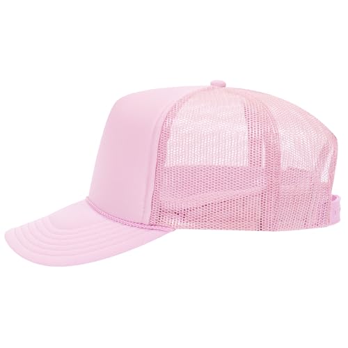 Image of OTTO Polyester Foam Front 5 Panel High Crown Mesh Back Trucker Hats in 97, Bulk, Wholesale