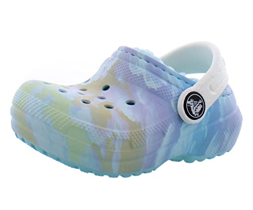 Image of Crocs Cloud Lined Clog Baby Boys Shoes Size 10, Color: Multi-Colored /Blue-Multi-Colored