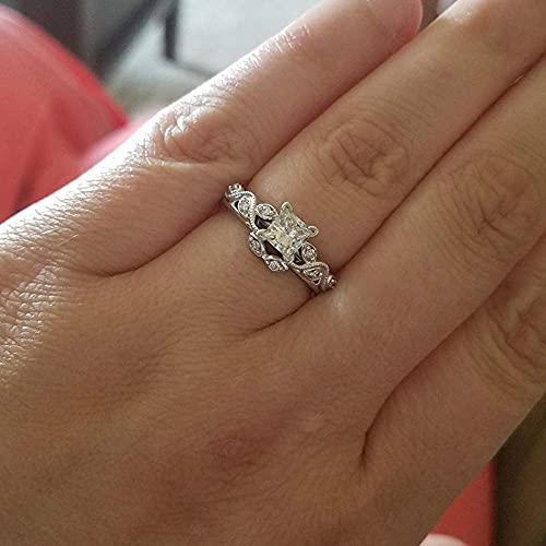 Eternaldia 10K Yellow Gold 1/10 Cttw Round White Diamond Vine Vintage-Style Solitaire Enhancer Wrap Ring Size 5.5 (Color I-J, Clarity 12) #TOP3