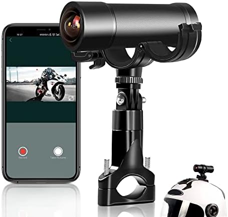 VSYSTO K5X 2K Ultra HD Wi-Fi Action Dash Camera for Motorcycle and Bike Riding, Mini Body Helmet Cam with 170° Wide Angle, Waterproof Lens and Night Vision(Helmet & Handlebar Mounts Included)