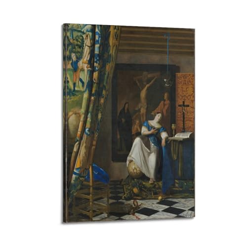 The Allegory of Faith de Vermeer : superbe toile déco pour salon