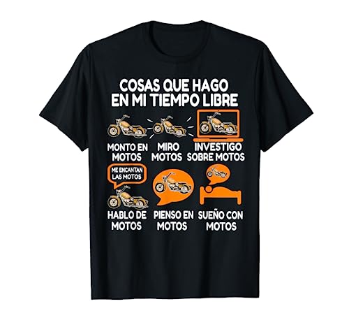 Regalo Motero Biker Me Gustan las Motos Motociclismo Cómico Camiseta