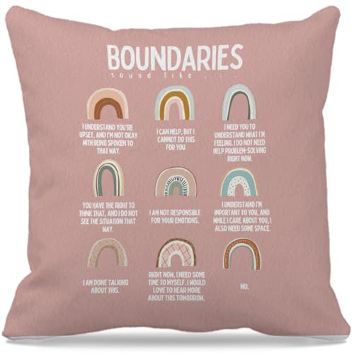 GICHUGI Fundas de almohada inspiradoras de salud mental de 18 x 18 pulgadas, regalos de salud mental, terapia, oficina, consejero escolar, decoración de oficina, fundas de almohada para aula,