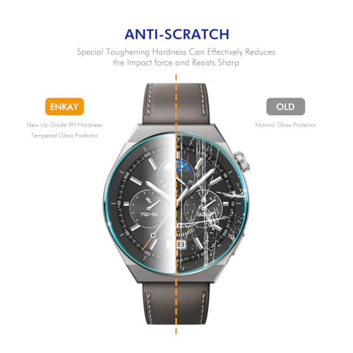 Image of 4youquality Military-Grade Gorilla Tempered Glass for Samsung Galaxy Watch 4 /5 / 6 /7 (44mm, 1.4 inch Display) | 9H Hardness | HD Clear | Scratch Resistant | Full Screen Coverage | Pack of 2
