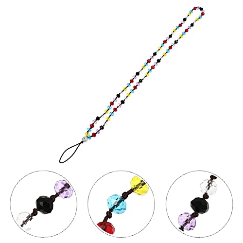Ifundom Phone Charm Strap Crystal Beaded Phone Rhinestone Glitter Long Lanyard Colorful Beads Hanging Neck Straps Bracelet Keychain For Women Girls #TOP7