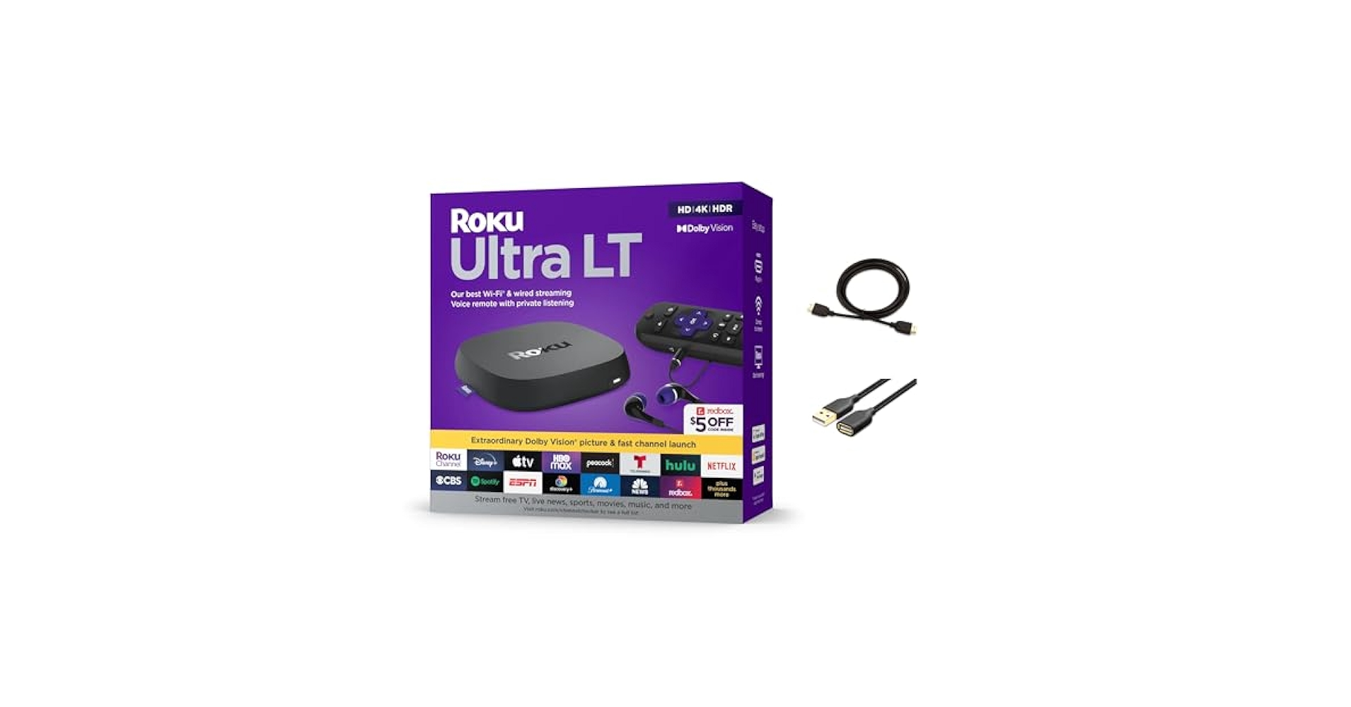 Roku Ultra LT HD/4K/HDR ストリーミングデバイス Amazon.com: Roku Ultra LT 4K/HDR/HD Streaming Player with