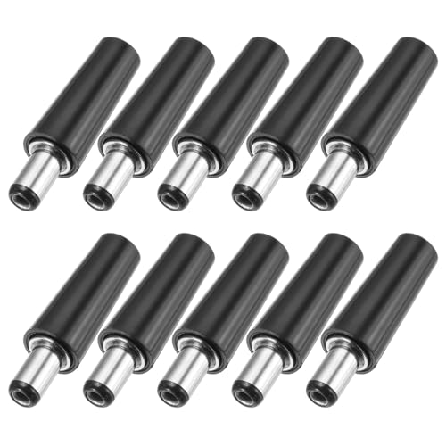 MECCANIXITY 5 piezas adaptador macho DC Power 5.5x2.1mm negro miniatura 1