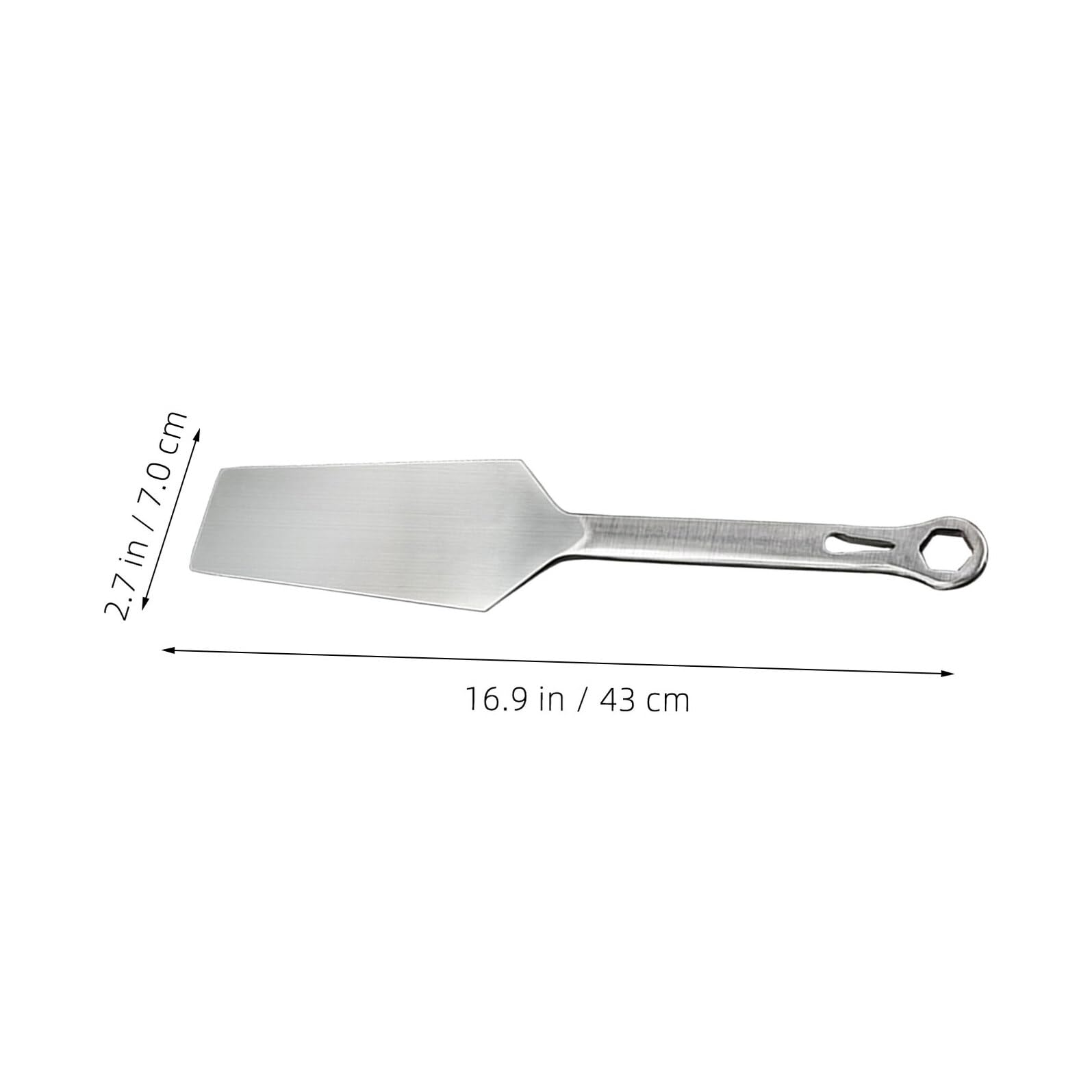 ORFOFE Llana de Albañilería de Acero Inoxidable Doble Cara Mango Redondo Ergonómico Herramienta para Enlucido Acabado de Baldosas y Mortero Uso Profesional y Bricolaje