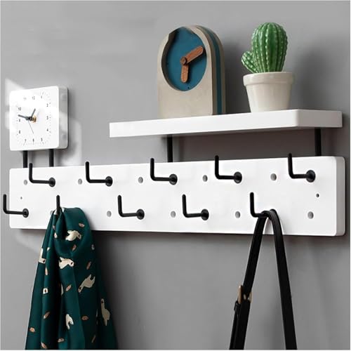 Solución de almacenamiento para el hogar con perchero y estante de madera 2