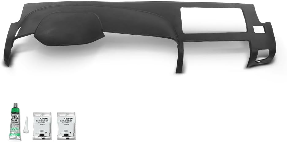 CNNELL Dash Cover Dashboard Compatible with Chevy Silverado GMC Sierra 2007-2013,Fit Dual Glovebox Style Dashes Only Black TPE Material
