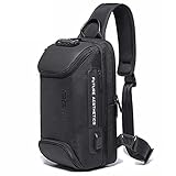 Anti Theft Sling Bag Shoulder Crossbody Bags Sling Backpack with USB Charging Port Waterproof Travel...