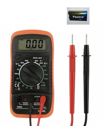 LCD Digital Multimeter Voltmeter Ammeter AC DC OHM Current Circuit Tester Buzzer Battery Tester Checker 9V Battery 12V 220V 240V 110V Continuity Tester