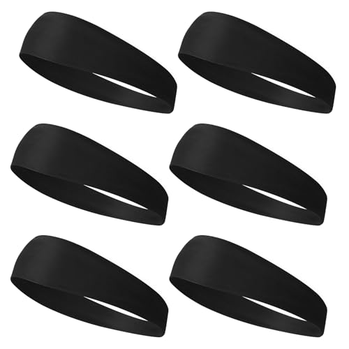Headbands for Kids, 6PCs Cooling Sports Headband Kid Sweat Band for Football Soccer Baseball Karate Running, Elastic Sweatbands for Girls Boys