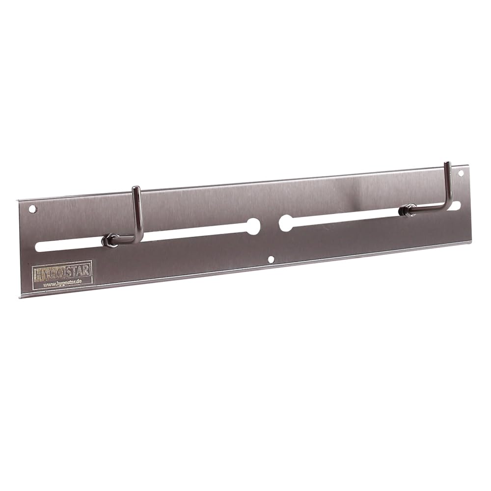 1 Stück Hygostar Spender für Schürzen geblockt | Edelstahl, silber, L: 40cm, B: 7cm, H: 0,9cm, Spender für Schürzen, Spenderhalter, Schürzenspender