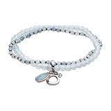 schmuck glaskasten Zweite Farbe: Blau Fossil Damen-Strangarmbänder Edelstahl Aquamarin JF03074998