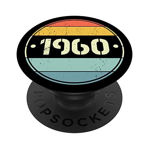 1960 Edición limitada 1960 Cumpleaños Popsocket para hombres y mujeres PopSockets PopGrip Intercambiable