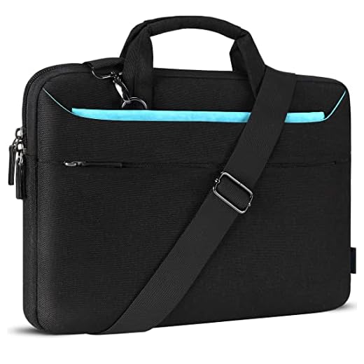 DOMISO 17 tums vattentät laptopväska portfölj axelväska bärbar datorväska affärer för 17-17.3 tum Notebook/Dell Inspiron/Lenovo IdeaPad/Acer/HP Envy/ASUS ROG/MSI GS73VR Stealth Pro, svart