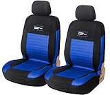 Upgrade4cars Fundas Asientos Coche Delanteros Azul Negro Universales | Cubre de Asiento Delantero para Conductor y Copiloto | Accesorios Coches Interior Gadget