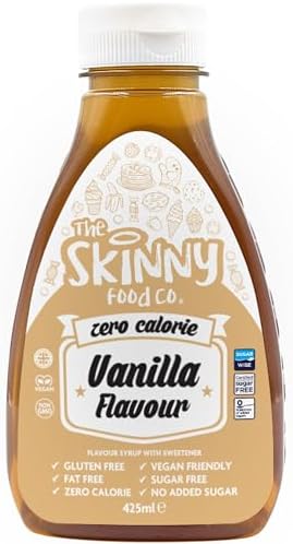 Skinny Food Co Vanilla Syrup 425ml - Sugar Free Zero Calorie Syrup