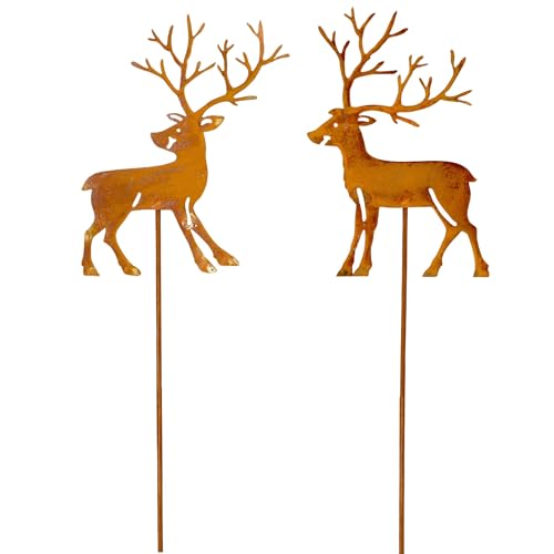 Storm's Gartenzaubereien Gartenstecker Hirsch - Elch Weihnachtsdeko...