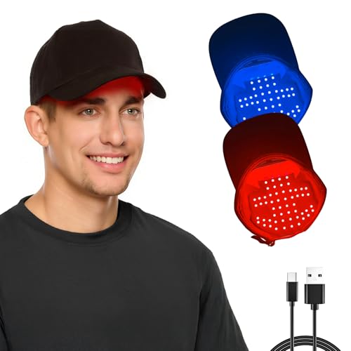 LLLT Laser Hair Growth Cap, Rechargeable Portable Laser Hair Growth Cap to Promote Hair Growth,