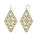 1928 Jewelry Gold-Tone Filigree Diamond Drop Earrings