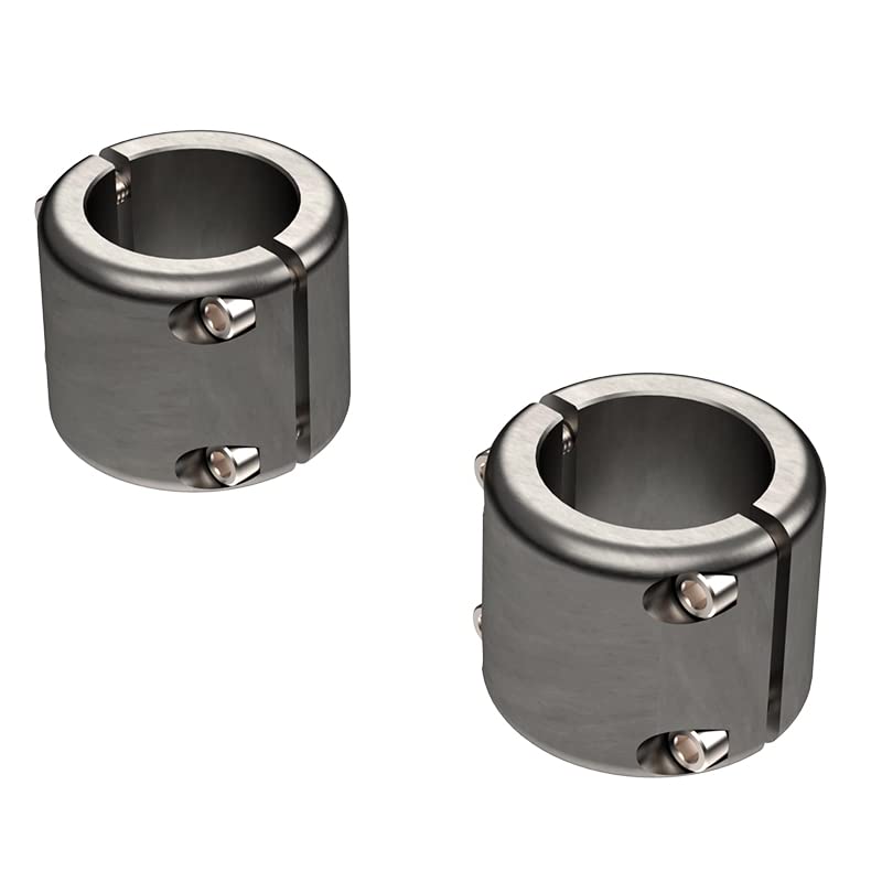 2" OD Clamp Collars By Metalcloak, 2 Piece Clam Shell (Total of 4 Half Shells)/Bolt together, Corrosion Resistant & Weld on Ready, Ideal For Constant
