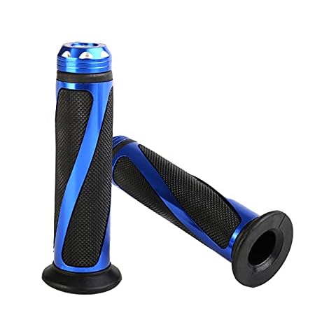 Motorbike Handlebar Grips Universal 7/8" Grips Anti-Slip Rubber Handle Grips for Dirt Bike Scooter Motorcycles Racing Cycle,Blue Cover