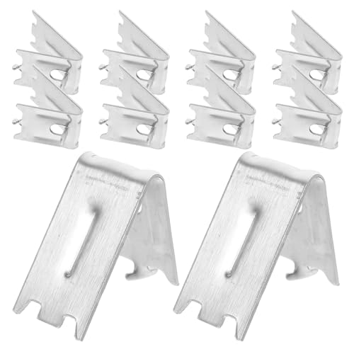 HOLIDYOYO Clips para Estantes de Refrigerador y Congelador de Uso Comercial Acero Inoxidable 10Mm Paquete de 10 Unidades Soporte Ajustable para Optimizar Espacio y Organizar Alimentos