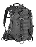 Openland N.ER.G. Zaino Tattico Ice Rock Plus 40/45L in Cordura 900D – MOLLE, Portasci, Portapiccozza, Vescica Idratazione, Outdoor Trekking Alpinismo Softair – Ergonomico e Robusto (Nero)