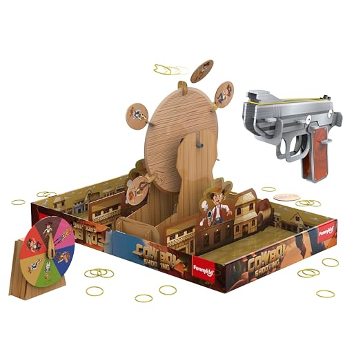 El vaquero caza a un criminal, un juego de tablero de tiro de estilo occidental, tipo autoensamblaje, adecuado para niños a partir de 6 años, juego de mesa para 2-4 jugadores.