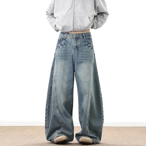 Wide Leg Denim Pants Loose Trousers Baggy Men's Jeans4