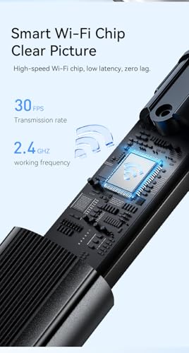 Image of Wireless Ear Wax Removal Tool with Camera, Smart Visual Ear Cleaner, 5MP HD Endoscope, Safe Silicone Tip, Type-C Charging