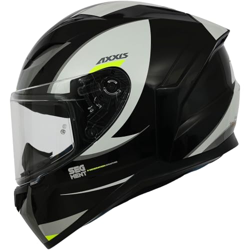 Image of Axxis Segment by MT Group, X Generation Full Face Helmet | ISI & DOT Certified | Anti-Scratch Visor | Lightweight Polycarbonate Shell | Aerodynamic Design | Micrometric Buckle