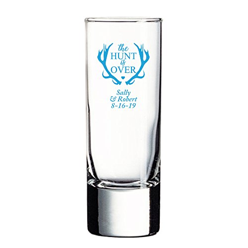 Vasos shot altos personalizados impresos color azul 12 pack