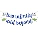 Dark Blue Glitter Two Infinity and Beyond Banner Pre-Strung for Kids' 2nd Birthday Party Decorations