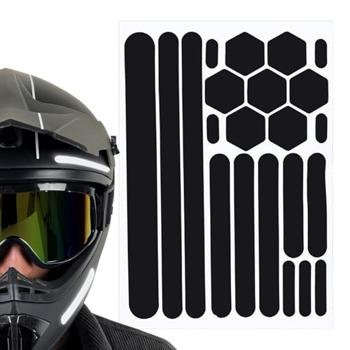 Genérico Pegatinas de moto, cinta reflectante para bicicletas, pegatinas para cascos invisibles | Banda reflectante simple y eficaz para cascos de bicicletas de motocicletas