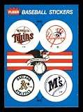 Baseball Trading Card MLB 1989 Fleer Team Stickers #NNOA Twins/Yankees/A's/Mariners NM Near Mint