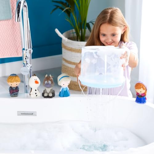 Image of Disney Store Official Bath Set (Frozen) - Kids Bath Accessories with Beloved Disney Characters - Colorful and Fun Bath Time Essentials for Kids - Suitable for All Ages