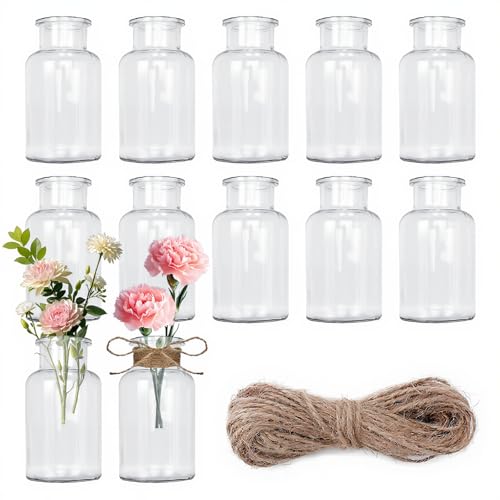 Jarrones de cristal decorativos para centros de mesa de bodas y mesas de café en el hogar 2