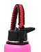 GALAXTEK Paracord Handle Compatible with Hydro Flask Wide Mouth Bottle - Durable Carrier, Secure Accessories, Survival Strap Cord with Safety Ring and Carabiner (Red/Black)