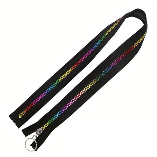 Fermeture éclair à dents carrées réparer sac et vêtement avec ce zip noir automatique 50cm