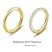 2PCS 6mm TitaniumHoops Earrings,Hypoallergenic nose Rings,18g,G23 Small Nose Rings 18K Gold Plated,fashion titanium nose ring lightweight