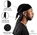 ROYAL WAVES Premium Velvet Durag For Men Pack Of 3 | Blue & Black Wave Caps + Bonus Dome Cap | Extra Long & Wide Straps, One Size Fits All | Deluxe Supreme Rags For 360 Waves & Wavebuilder