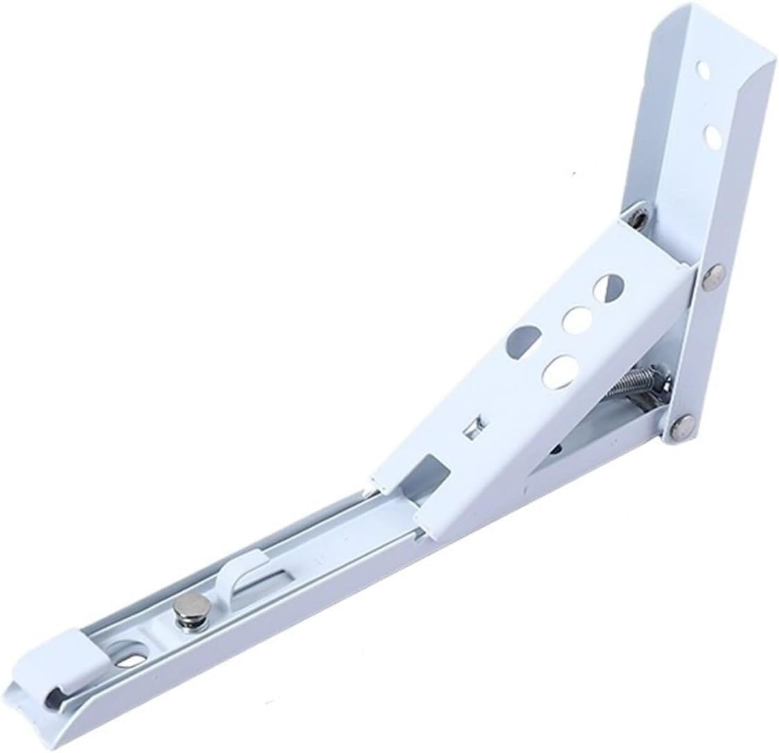 Składane wsporniki półek, 2 szt. Regulowany trójkątny składany wspornik kątowy Ławka stołowa Wspornik półki Meble Ciężki sprzęt pomocniczy(White,14inch)