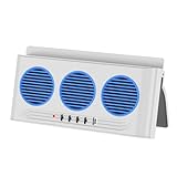 dewdat Solarlüfter für Auto - Drei Auslässe Lüftungsgitter-Kühler mit Licht,Solar betriebener Fensterlüfter | für Van Truck Wohnmobil SUV Langstrecken Fahrten