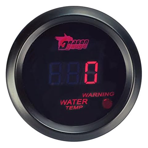 Supmico 52mm Car Motor Digital Red LED Light Display Water Temp Temperature LED Gauge Meter Cover