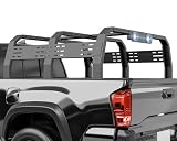 YZONA 22' High Overland Bed Racks Truck Cargo Carrier with 2 Led Light Bar Compatible for 2005-2025 Toyota Tacoma, Truck Ladder Rack Back Cross Bars with Bed Rails (Not for Tonneau Cover)